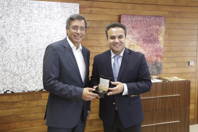 Xavier-Luc Duval et Didier Robert à l'Hôtel de Région cet après-midi