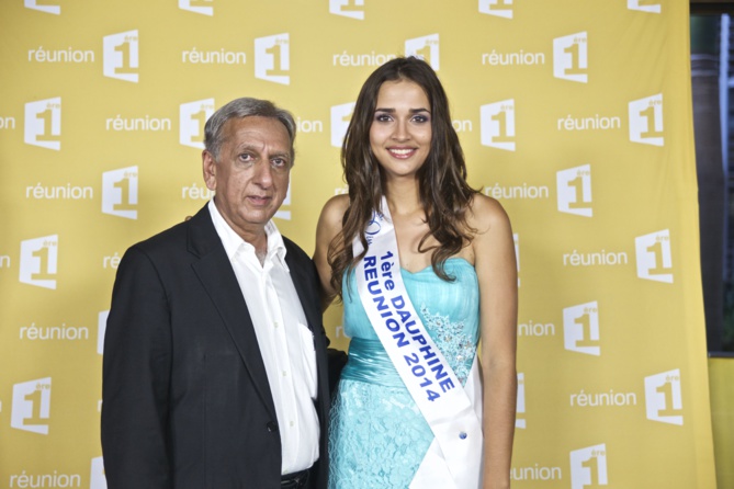 Aziz Patel, délégué Miss France et Anne-Gaëlle Laterrière