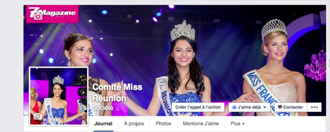 Capture d'écan Facebook Comité Miss Réunion