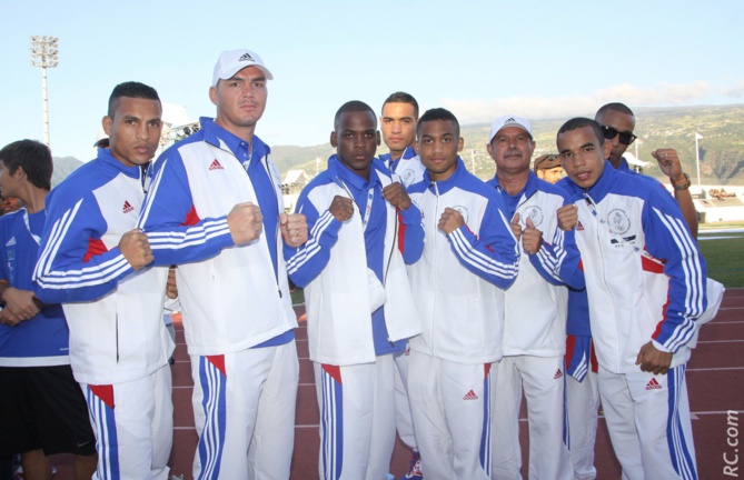 Manu Payet et ses coéquipiers de la boxe