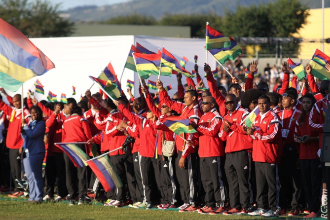 Ambiance de grande fête sportive ou quand le rouge est mis