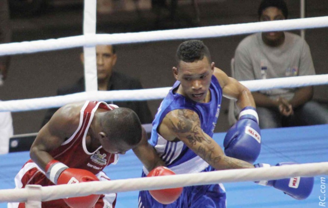 Kévin Tsang Hing Lam dans ses œuvres. Il obtient logiquement la médaille d'or pour le compte de la Réunion.