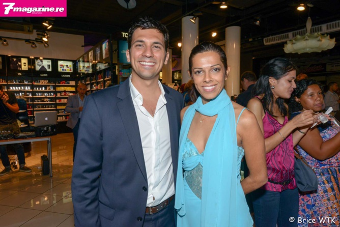 Julien Fagoaga, délégué commercial Océan Indien Guerlain et Asma Ingar, directrice de Mado Julien Fagoaga, délégué commercial Océan Indien Guerlain et Asma Ingar, directrice de Mado