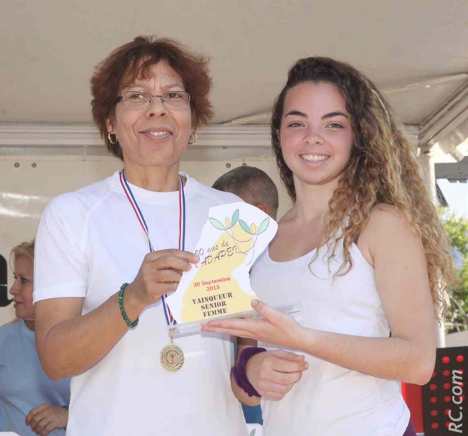 La Présidente de l'ADAPEI Danielle Payet à l'heure des récompens.