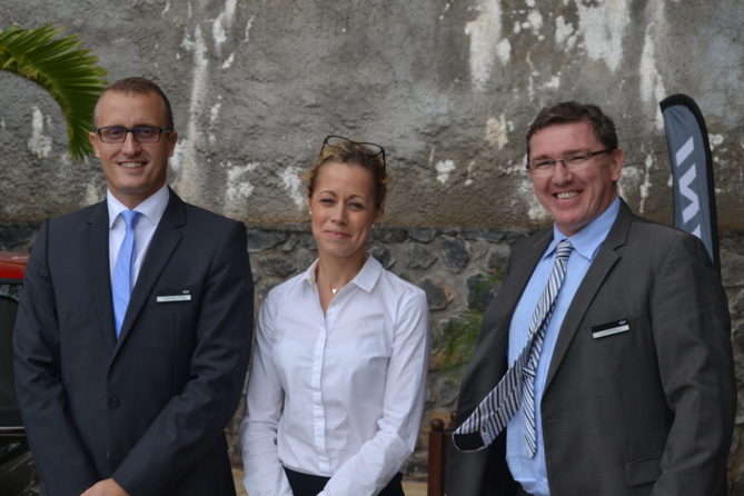L'équipe de Leal Réunion (BMW et MINI): Philippe Rebboah, directeur général, Marie Pourbaix, déléguée marketing, et Laurent Raffray, directeur des ventes