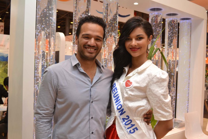 Jimmy Ferblantier, responsable communication SHLMR, avec Miss Réunion Jimmy Ferblantier, responsable communication SHLMR, avec Miss Réunion