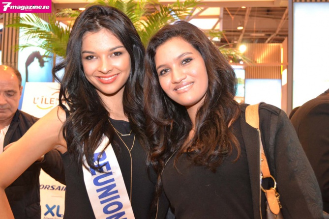 Azuima avec Ophélie Sommer, candidate Miss Réunion 2013, désormais installée à Paris