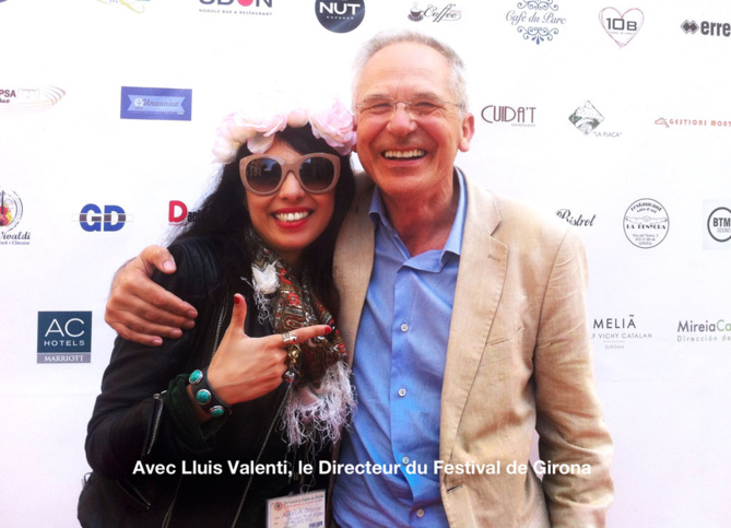 Aurélia et Lluis Valenti, directeur du Festival de Girona