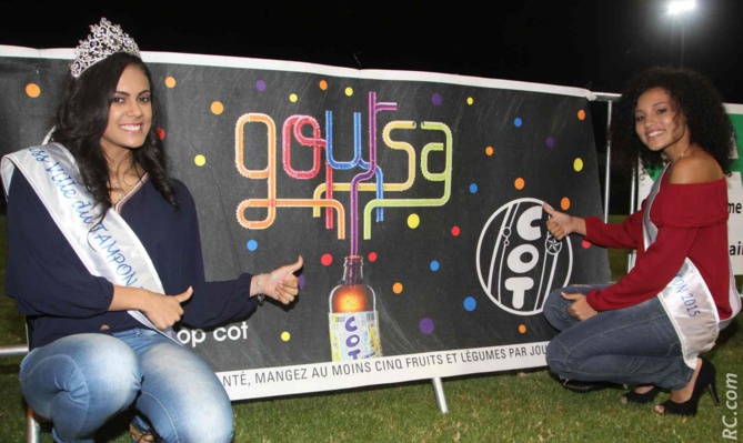 Anaïs Picard, Miss Ville du Tampon 2015, et Marine Fontaine, 1ère dauphine, étaient présentes pour encourager les concurrents…