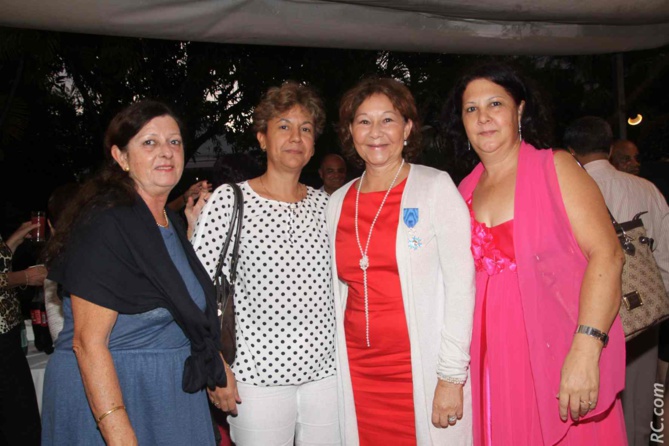 Chantale Grégoire, secrétaire générale FO Préfecture, Véronique Wailliez, Ginette Azélie et Marie Lyse Catherine, sous-préfecture de Saint-Paul