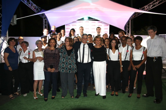 L'équipe Havas Réunion avec quelques personnalités de feu Havas Conseils