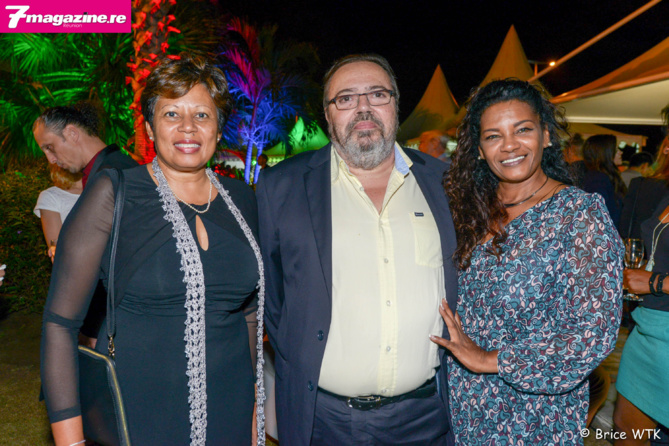Chantal Ambroise, Michel Fontaine, sénateur-maire de Saint-Pierre, et sa compagne Pierrette Chantal Ambroise, Michel Fontaine, sénateur-maire de Saint-Pierre, et sa compagne Pierrette