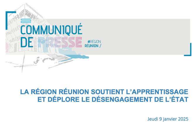 La Région Réunion soutient l’apprentissage et déplore le désengagement de l’état La Région Réunion soutient l’apprentissage et déplore le désengagement de l’état