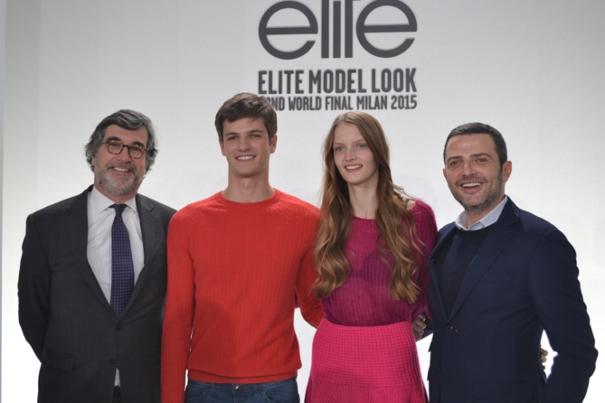 John Hooks, Tristan, Anouck, et Vic Mihaci, président d'Elite Model management
