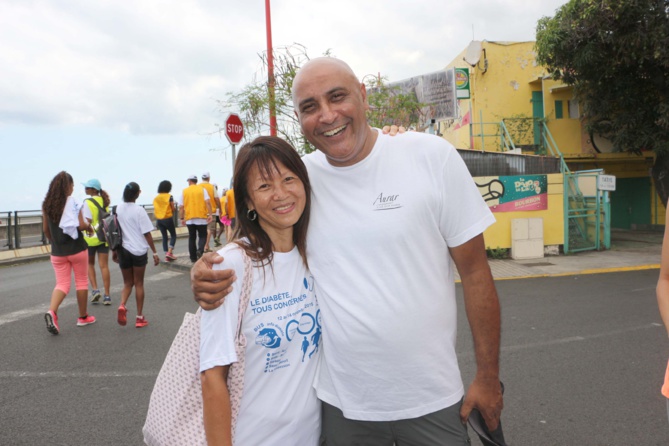 Marche contre le diabète<br>Azuima Issa et Daniel Sangouma Ambassadeurs Marche contre le diabète<br>Azuima Issa et Daniel Sangouma Ambassadeurs