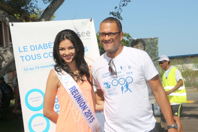 Azuima Issa et Daniel Sangouma, Ambassadeurs de cette Marche contre le diabète à La Possession Azuima Issa et Daniel Sangouma, Ambassadeurs de cette Marche contre le diabète à La Possession