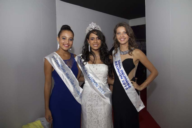 Floriane Gonthier avec Miss Ville du Tampon 2015 et sa 1ère dauphine