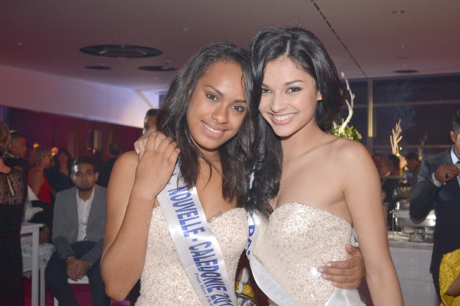 Azuima avec sa meilleure amie Miss Nouvelle Calédonie, Gyna Moereo