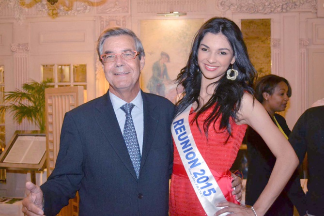 Michel Ducaux, Expert Comptable,Commissaire aux Comptes, président d’honneur du CROEC et Azuima Miss Réunion 2015