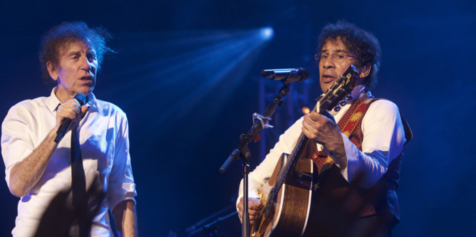 Alain Souchon et Laurent Voulzy au Stade de l'Est Alain Souchon et Laurent Voulzy au Stade de l'Est