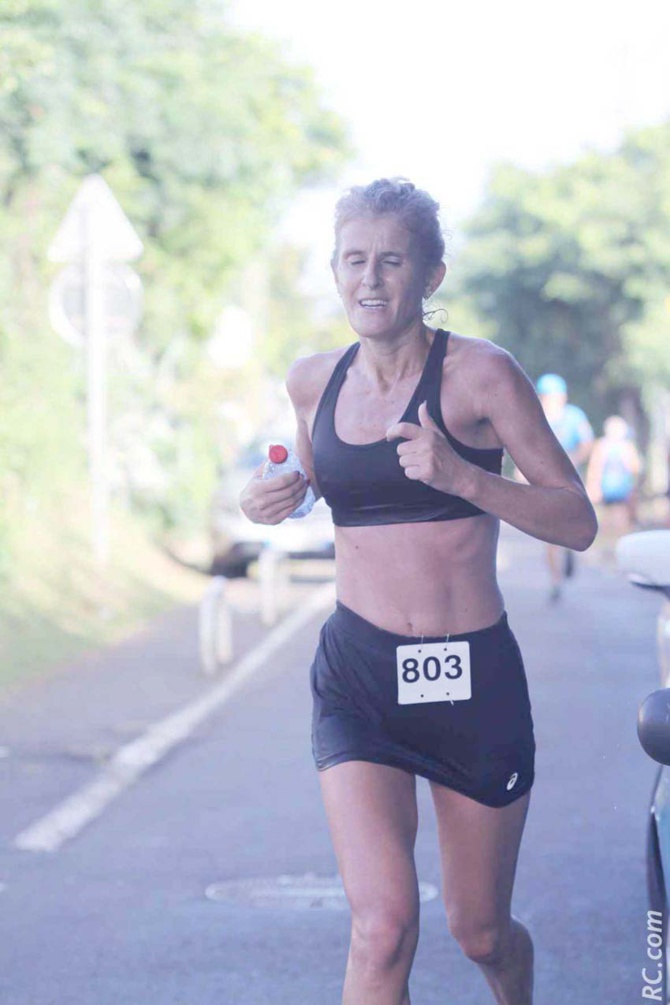 Estelle Perrière est sur le podium des V1
