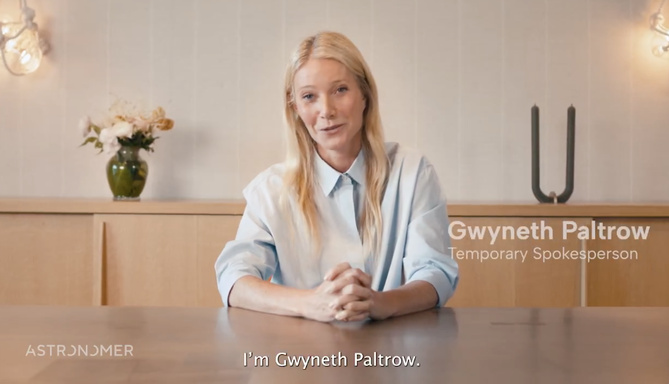 Gwyneth Paltrow tourne en dérision le scandale Coldplay dans une pub brillante pour Astronomer Gwyneth Paltrow tourne en dérision le scandale Coldplay dans une pub brillante pour Astronomer