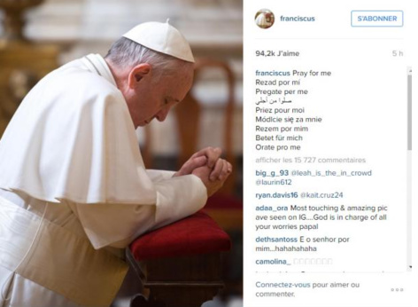 La première photo du Pape sur Instagram La première photo du Pape sur Instagram