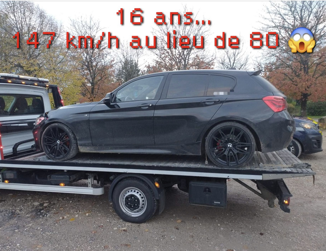 A 16 ans, en conduite accompagnée, il est flashé à 147 km/h