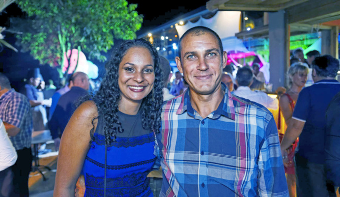 Aurélie Deveaux, technico-commerciale béton chez Teralta et Fabrice Hoarau co-gérant de BTP OI Aurélie Deveaux, technico-commerciale béton chez Teralta et Fabrice Hoarau co-gérant de BTP OI