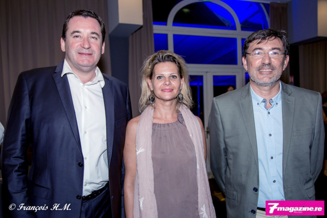 Pascal Turonnet, directeur du Mercure Créolia, Ingrid Averianoff, directrice de l'Alamanda, et Fabrice Manson