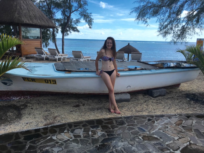 Récemment, Coralie était à l'île Rodrigues. "Trop calme pour moi" dit-elle