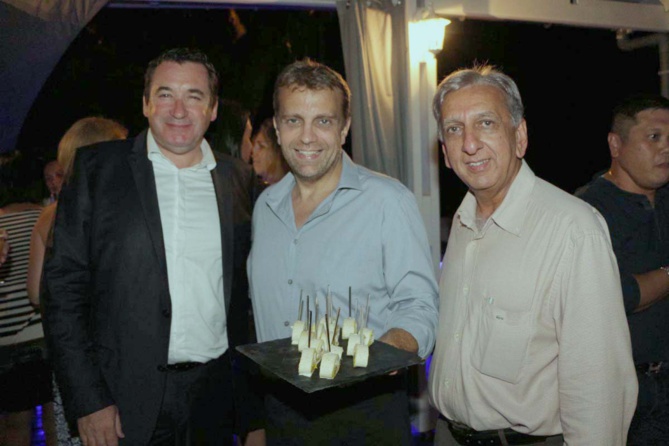 Pascal Turonnet, directeur de l'Hôtel Mercure Créolia, Yves Piednoel, gérant du Restaurant l’Ere des Mets, et Aziz Patel du Comité Miss Réunion