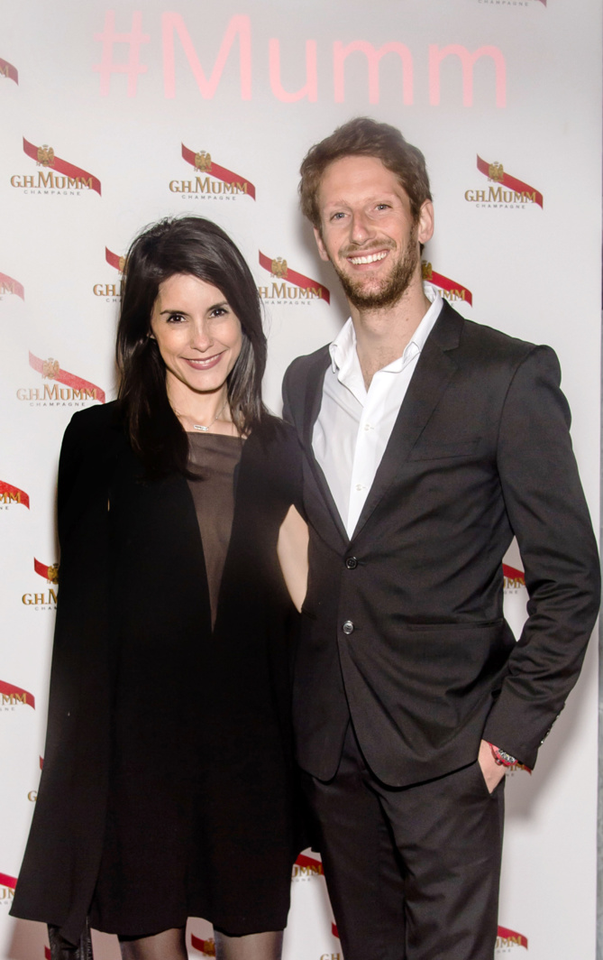 Le couple Marion Jollès et Romain Grosjean Le couple Marion Jollès et Romain Grosjean