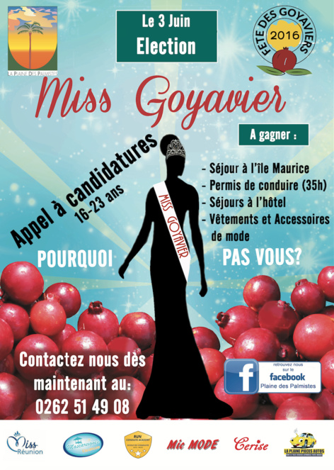 Miss Goyavier 2016<br>Le casting est ouvert! Miss Goyavier 2016<br>Le casting est ouvert!