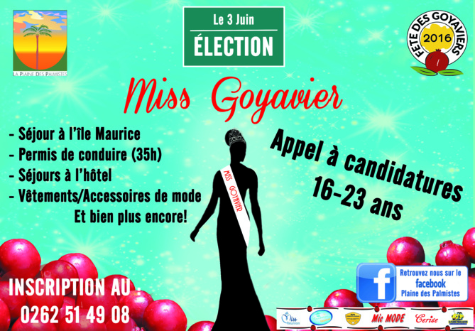 Miss Goyavier 2016<br>Le casting est ouvert! Miss Goyavier 2016<br>Le casting est ouvert!