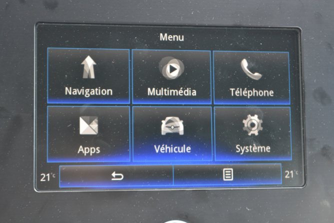 Ecran tactile au centre