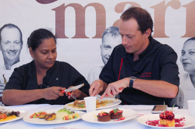 Armelle du restaurant Les Cocotiers et Samuel Tétard Armelle du restaurant Les Cocotiers et Samuel Tétard