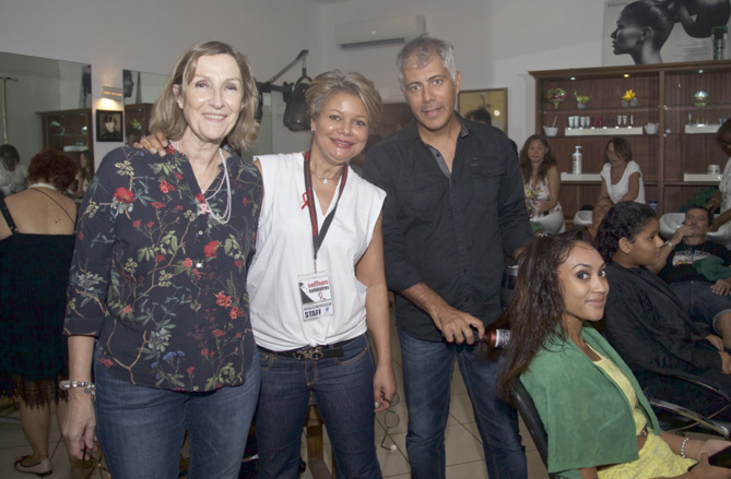 Catherine Gaud, présidente de Rive, Camille Anne et son équipe