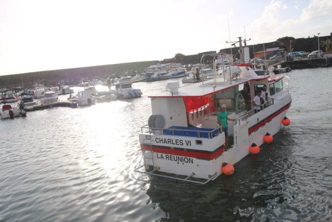 Baptême du bateau de Charles Delmas à Sainte-Marie