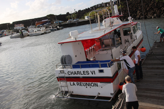 Baptême du bateau de Charles Delmas à Sainte-Marie