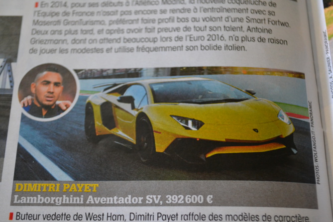 Dimitri Payet adore les belles mécaniques, il a les moyens, il peut se permettre... Dimitri Payet adore les belles mécaniques, il a les moyens, il peut se permettre...