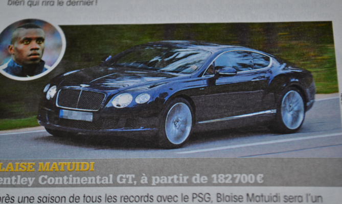 Blaise Matuidi a une Bentley