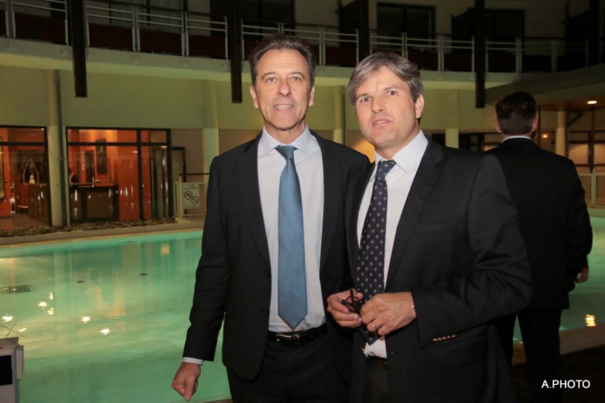 Michel Lapeyre et Mr Daubenton, directeur Sorelait Michel Lapeyre et Mr Daubenton, directeur Sorelait