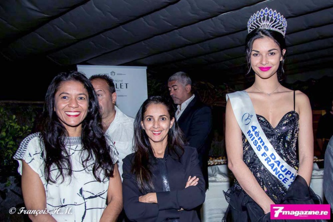 Ingrid Law-Ki,, Amida Hussein, directrice de la Société Miss Réunion, et Azuima Issa Ingrid Law-Ki,, Amida Hussein, directrice de la Société Miss Réunion, et Azuima Issa