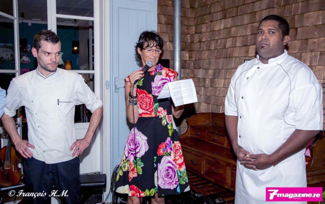 Pascale Mesnard et les chefs cuisinier et pâtissier de la Villa Angélique Pascale Mesnard et les chefs cuisinier et pâtissier de la Villa Angélique