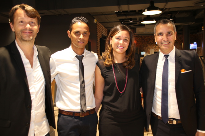 Pierre Clément, directeur Entreprises France, Didier Sornom, Dominique Bazile et Alexandre Karras Pierre Clément, directeur Entreprises France, Didier Sornom, Dominique Bazile et Alexandre Karras