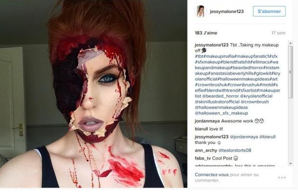 Les épouvantables et incroyables maquillages de Jessy Malone