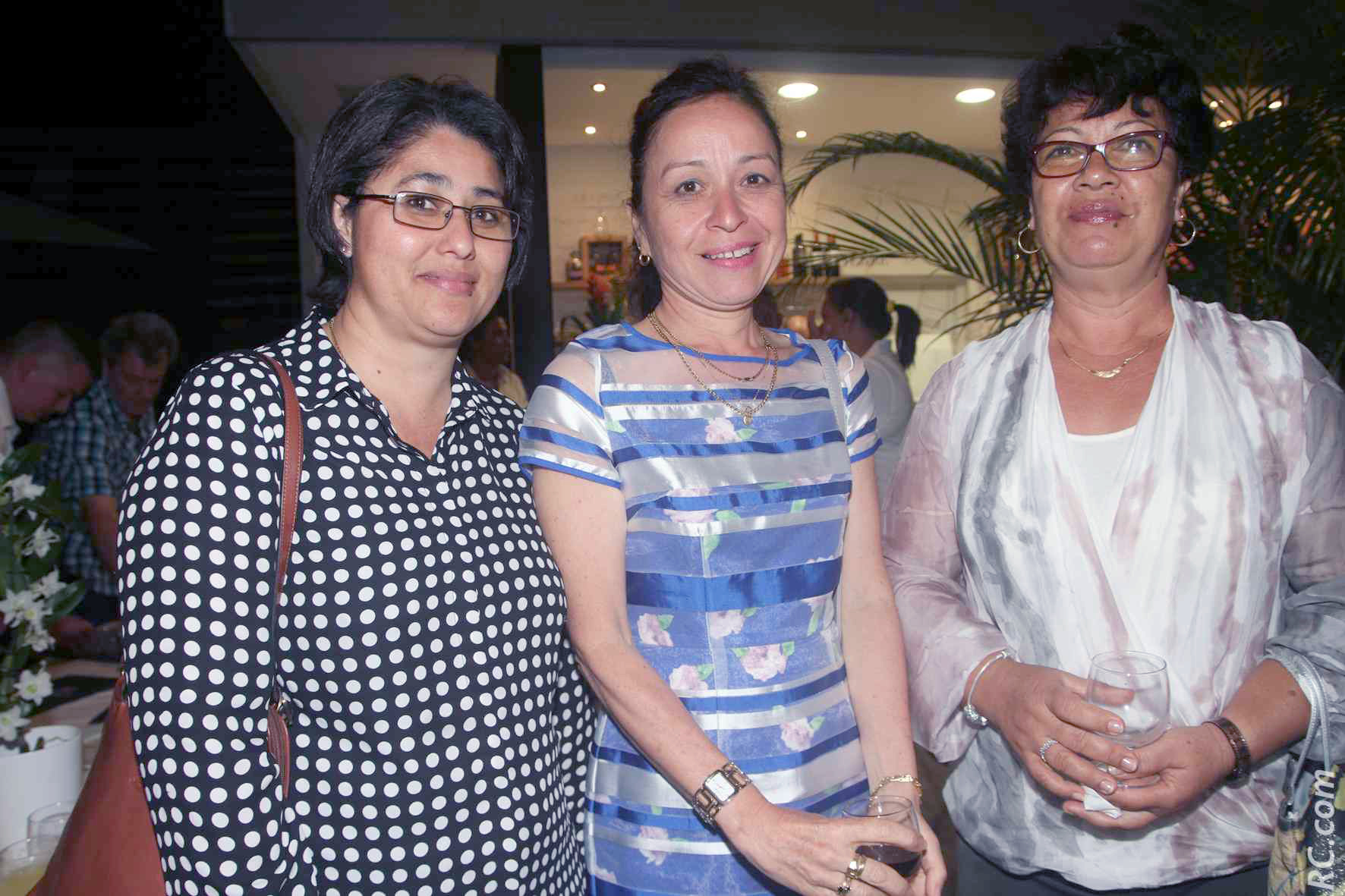 Aline Fong Kaye, directrice du Kono-Kono, Nathalie Biram, directrice de Air-Mauritius de Rodrigues, et Méricie Limock, directrice d'école et propriétaire du Guest House le Manoir