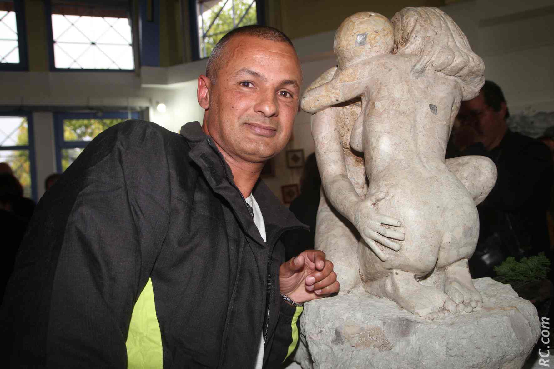 Jean-Luc Técher : un an de travail pour réaliser cette superbe sculpture qui a attiré tous les regards.