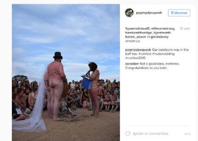 Nue pour son mariage